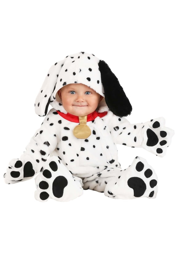 Infant Plush Dalmatian Puppy Jumpsuit
