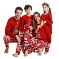 thumbnail image 2 of Pijamas familiares a juego para Navidad 2024, conjunto familiar para adultos y niños, top y pantalones, 2 piezas, ropa de dormir navideña, mono para bebé, ropa para perros, 2 of 3