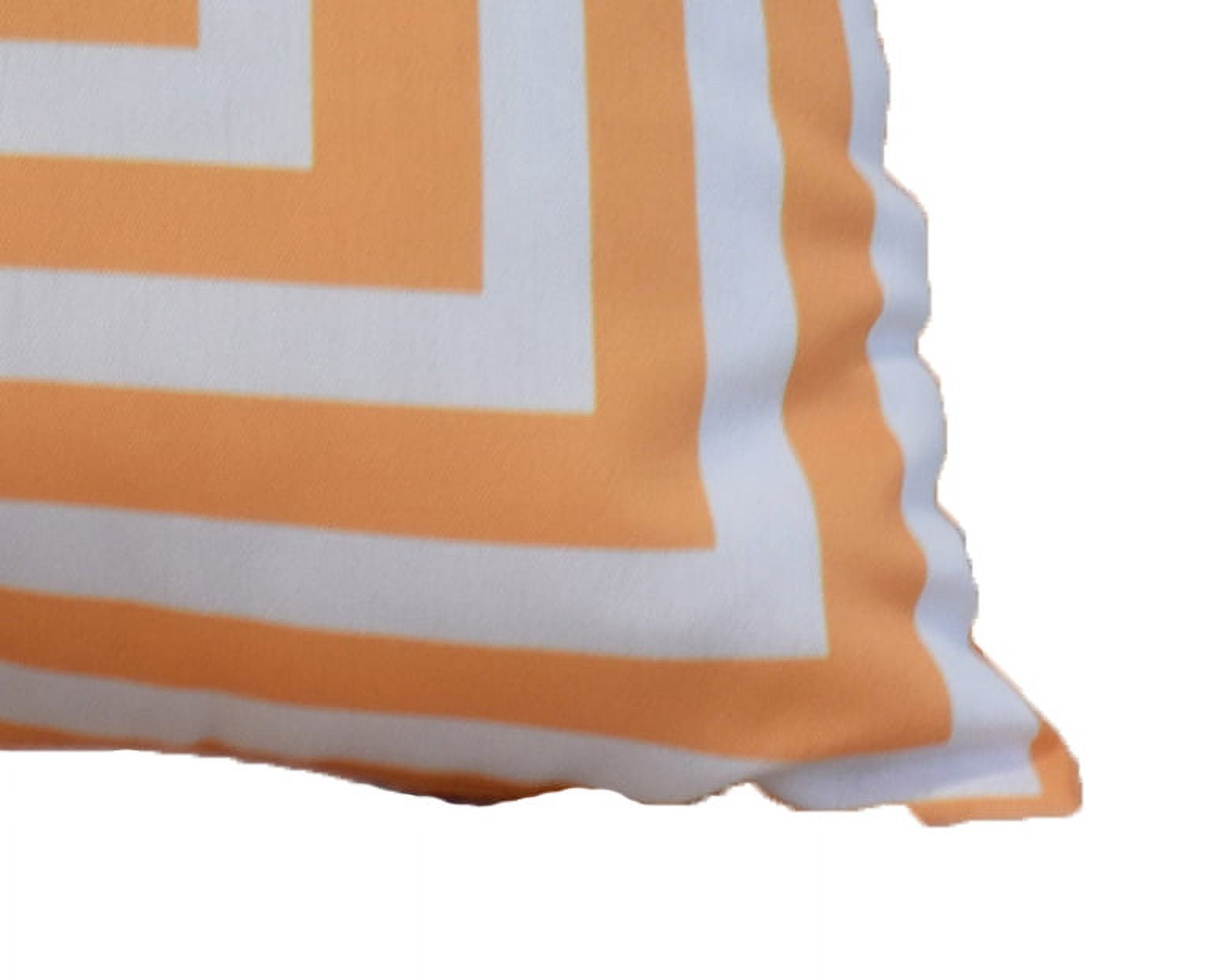 Simply Daisy, 16" x 16" Greek New Key, Geometric Print Outdoor Pillow, Yellow