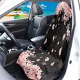 thumbnail image 3 of Uourmeti 1 Pack Terry Cloth Car Seat Cover Stain Resistant Waterproof, Compatible with Van Automotive Seat Truck Seat Car Seat Cover Protector(Pink Cherry Blossom Theme), 3 of 7