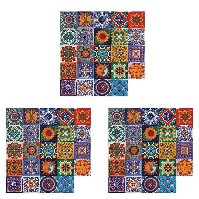 72 Piezas Autoadhesivo Mosaico Ladrillo Azulejo Etiqueta 3D Cocina Baño Pegatinas de Pared -10X10cm