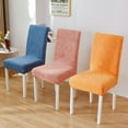 thumbnail image 3 of Housse de Chaise Crème Orange Améliorée à Haute Élasticité avec Dossier Intégré - Design Gaufré Épaissi, Détachable et Lavable, Ajustement Universel Toutes Saisons pour Chaises avec Hauteur de Dossier 45-55 cm et, 3 of 6