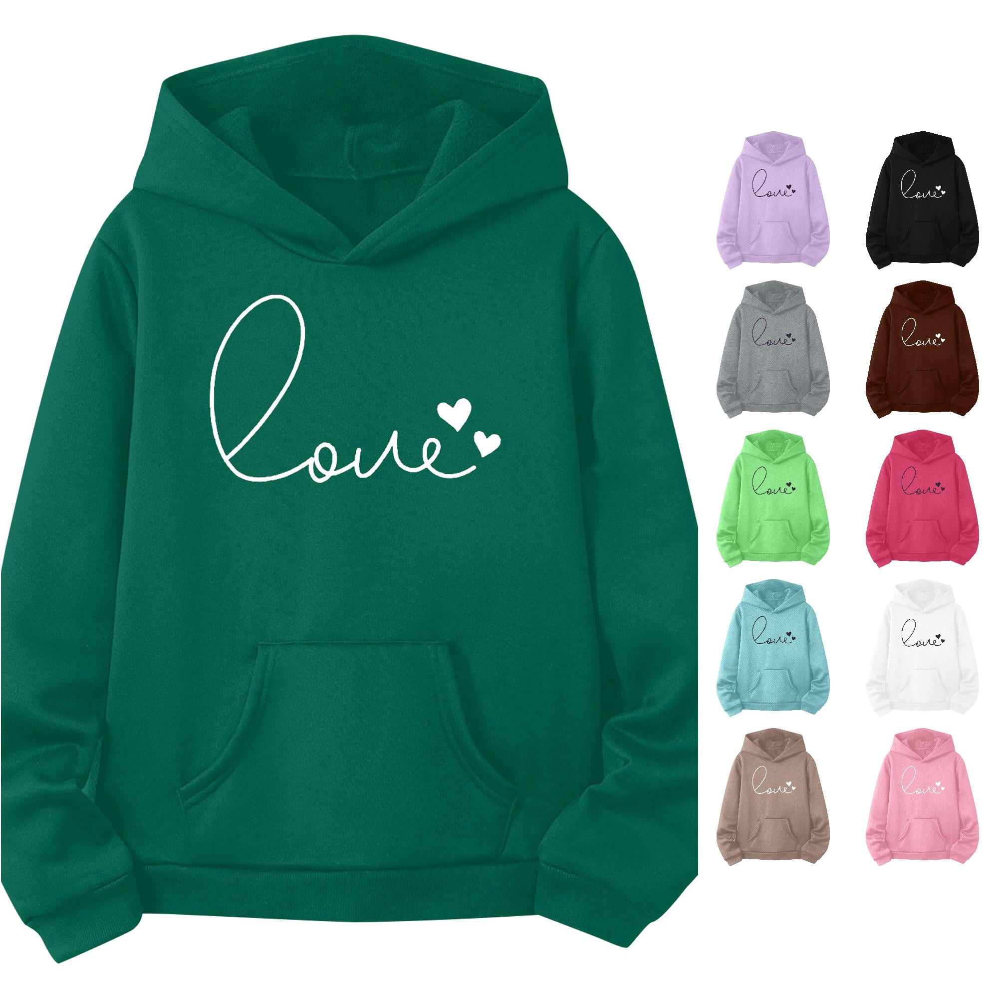 Child Toddler Boys Girls Long Sleeve Letter Prints Warm Hoodie Pullover Tops Kids Outfits Sweat Suit 3 Month Photography Outfits Girl 10-11 Years