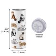 thumbnail image 3 of WIRESTER 20oz Stainless Steel Tumbler with Plastic Straw for Coffee, Tea, Shake, Smoothie, Wine, Water, Hot Cold Drink - Cat Breeds, 3 of 6