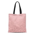 thumbnail image 1 of NUDECOR Canvas Tote Bag Pattern Modern Faux Rose Leopard Pink Hand Drawn Pastel Reusable Handbag Shoulder Grocery Shopping Bags, 1 of 1