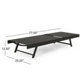 thumbnail image 5 of Noble House Castiel Reclining Aluminum Outdoor Chaise Lounge - Set of 2, Black/Dark Gray, 5 of 6