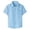 Blue, variant on KHONTS Boys Button down Shirts Short Sleeve Casual Cuban Shirt Summer Beach Shirts with Pocket,Size 6-14 Years Mint Green 160