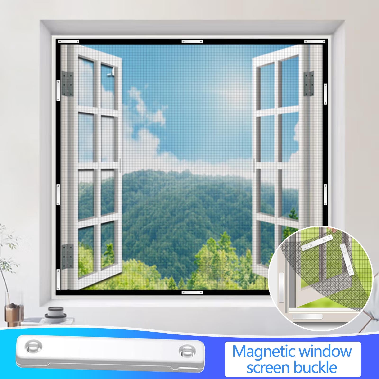 Sentmoon up to 60% off Gifts Magnetic Fly Screen Clips, 4-Pack Window Fasteners, Easy Mounting No-Drill Design, Ideal for Mosquito Netting on Home Windows Holiday Gift Ideas & Budget Picks