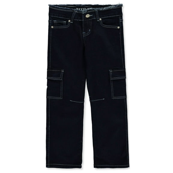 V.I.P. Jeans Girls' Contrast Stitch Pants Color: black Size: 12