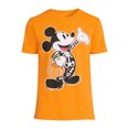 thumbnail image 2 of Disney Mickey Halloween Skeleton Apparel, Men's Graphic Crew Neck T-Shirt, Sizes S-3XL (Men's & Big Men's), 2 of 5