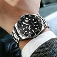 thumbnail image 6 of OLEVS Watches for Men Classic with Date Business Dress Luxury Big Face Green/Black/Blue Waterproof Luminous Mens Wrist Watch Analog Two Tone Stainless Steel Men Watch, 6 of 12