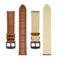 thumbnail image 3 of BISONSTRAP Watch Bands 24mm, Alligator Embossed Leather Watch Straps, Toffee Brown with Black Buckle, 3 of 6