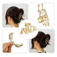 thumbnail image 6 of 1pc Metal Hair Claws Hair Clips Hair Barrettes for Women Gold Tone 4.37''x2.20''x1.18'', 6 of 7