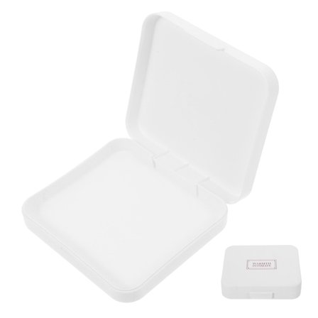 Portable Sanitary Napkin Organizer for Women Stylish White PP Tampon Box for Home Use 6.5 x 4.2 x