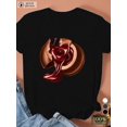 thumbnail image 2 of Women's Casual Comfort T-Shirt with Unique Chocolate Candy Design Round Neck, Short Sleeve - PerfecCamisetas para mujer, lindas camisetas con estampado gráfico, de manga corta, estilo casual, para ve, 2 of 8