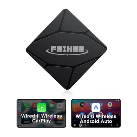FBINISE Wireless CarPlay/Android Auto for Vehicles Come with Wired CarPlay/Android Auto Plug and Play