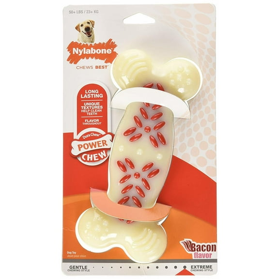 Nylabone Power Chew Action Ridges Chew Toy Bacon X-Large (1 Count)