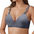 thumbnail image 2 of Lixiuxyad Plus Size Full Coverage Wireless Bras For Comfortable Support Non Padded Breathable Everyday Soft Cup Bra,Bras for Women Blue 36, 2 of 6