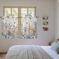 thumbnail image 3 of Blue Beige Coastal Kitchen Curtains 54 Inch Length, Beach Starfish Summer Eucalyptus Rustic Tiers Curtains for Bathroom Bedroom Cafe, Light Filtering Small Window Treatment Drapes 2 Panels 42"Wx54"L, 3 of 8