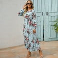thumbnail image 2 of 2023 Sping Summer Bohemian Women Maxi Dress Casual Long Sleeve High Waist Beach Woman Chiffon Dresses Floral Vestidoes Mujer New, 2 of 5