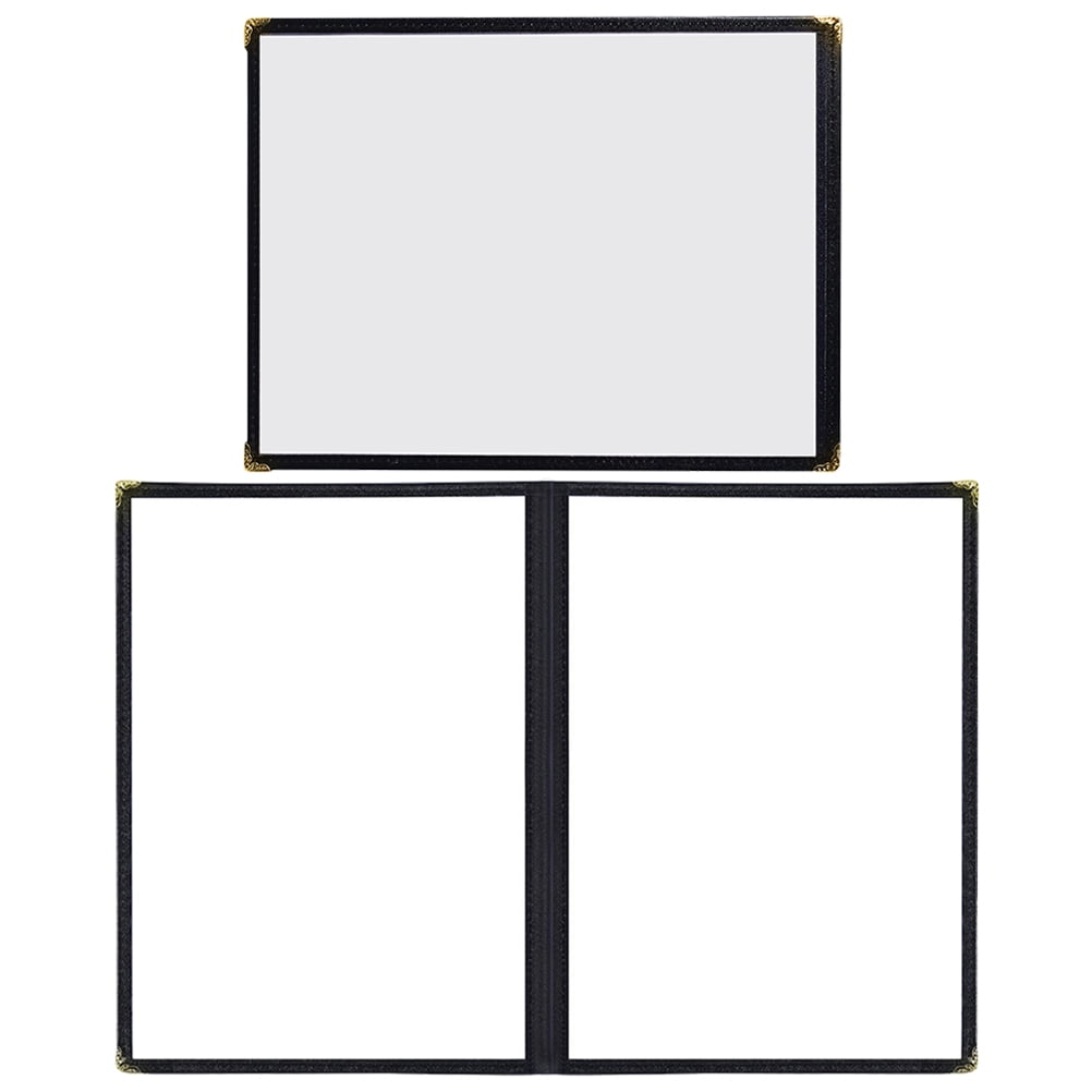 2Pcs Clear Binder Cover Restaurant Menu Binder Daily Use Restaurant Loose-leaf Folder
