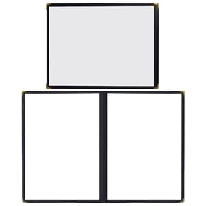 2Pcs Clear Binder Cover Restaurant Menu Binder Daily Use Restaurant Loose-leaf Folder
