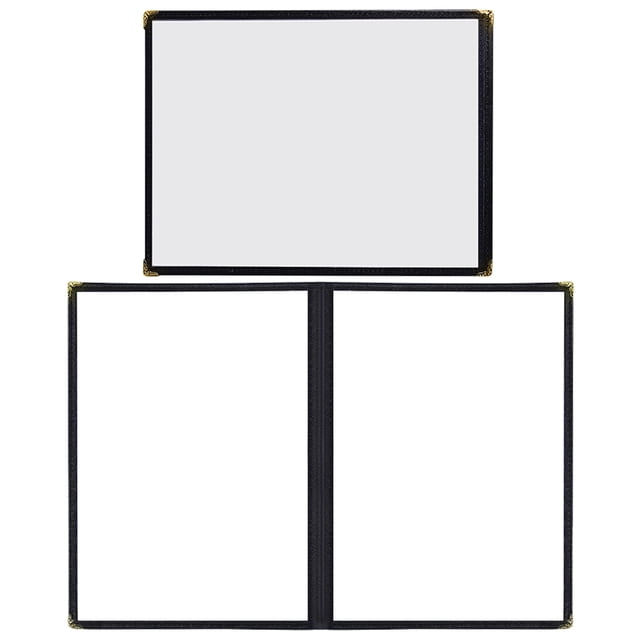 SHISUYAN 2Pcs Clear Binder Cover Restaurant Menu Binder Daily Use Restaurant Loose-leaf Folder