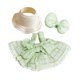 thumbnail image 5 of Vestido de muñeca,Vestido para muñecas de 15 cm con sombrero,lazo,accesorios para el cabello,Muñecas de moda de 17 cm,vestidos,trajes y ropa,Muñecas bebé Accesorios para niños Verde, 5 of 8