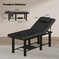 thumbnail image 2 of 6 Leg Stationary Massage Table Spa Table with 30°Adjustable Backrest, 600Lbs Capacity, Heavy Duty PU Leather, Full Body Bed for Beauty Hairdressing Tattoo Therapy Treatment, 2 of 9