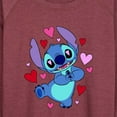 thumbnail image 3 of Lilo & Stitch - Heart Eyes Stitch - Women's Lightweight French Terry Long Sleeve Shirt, 3 of 5