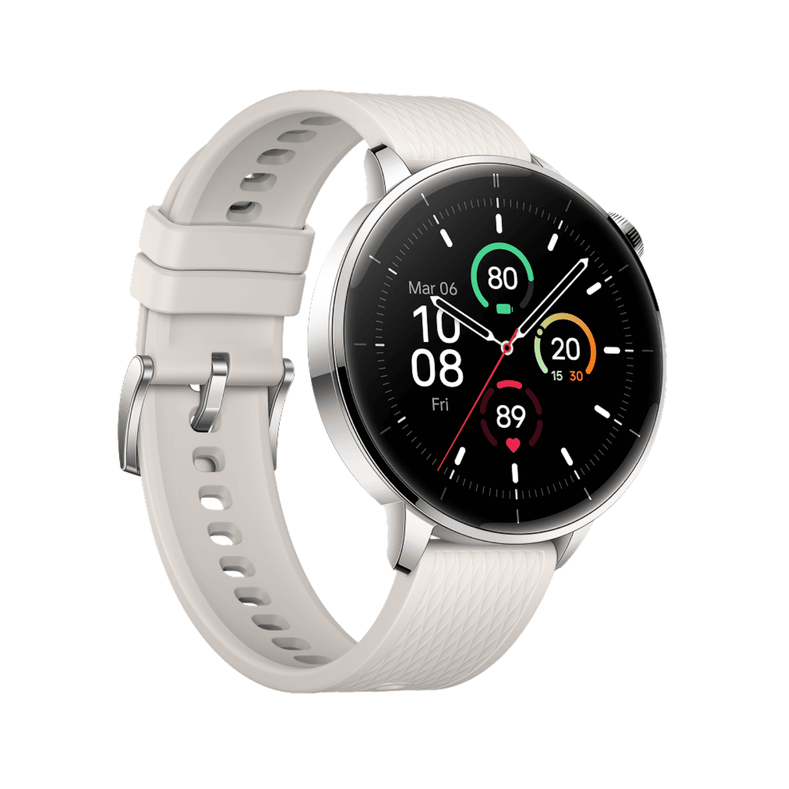 OnePlus Watch 3 43mm Smart Watch 1.32inches AMOLED Display Up to 60h Battery Life Wear OS by Google GPS NFC Global Version,Silver