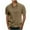 Khaki, variant on WREESH Men's Pullover Sport Top Solid Color Short Sleeve Shirt with Button Front a Comfortable Short Sleeve Top for Sports and Casual Outings Light Blue