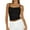#124 Black-A12, variant on Tianiyouqing Womens Camisole Tops Vacation Dressy Cami Shirts Shapewear Crop Tops Square Neck Adjustable Spaghetti Strap Basic Double Lined Layered Racerback Sleeveless Light Brown M