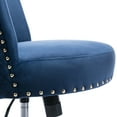 thumbnail image 3 of Velvet Office Chair, Home Office Desk Chair, Swivel Accent Chair Task Chair for Living Room, Bedroom, Office, Navy, 3 of 10