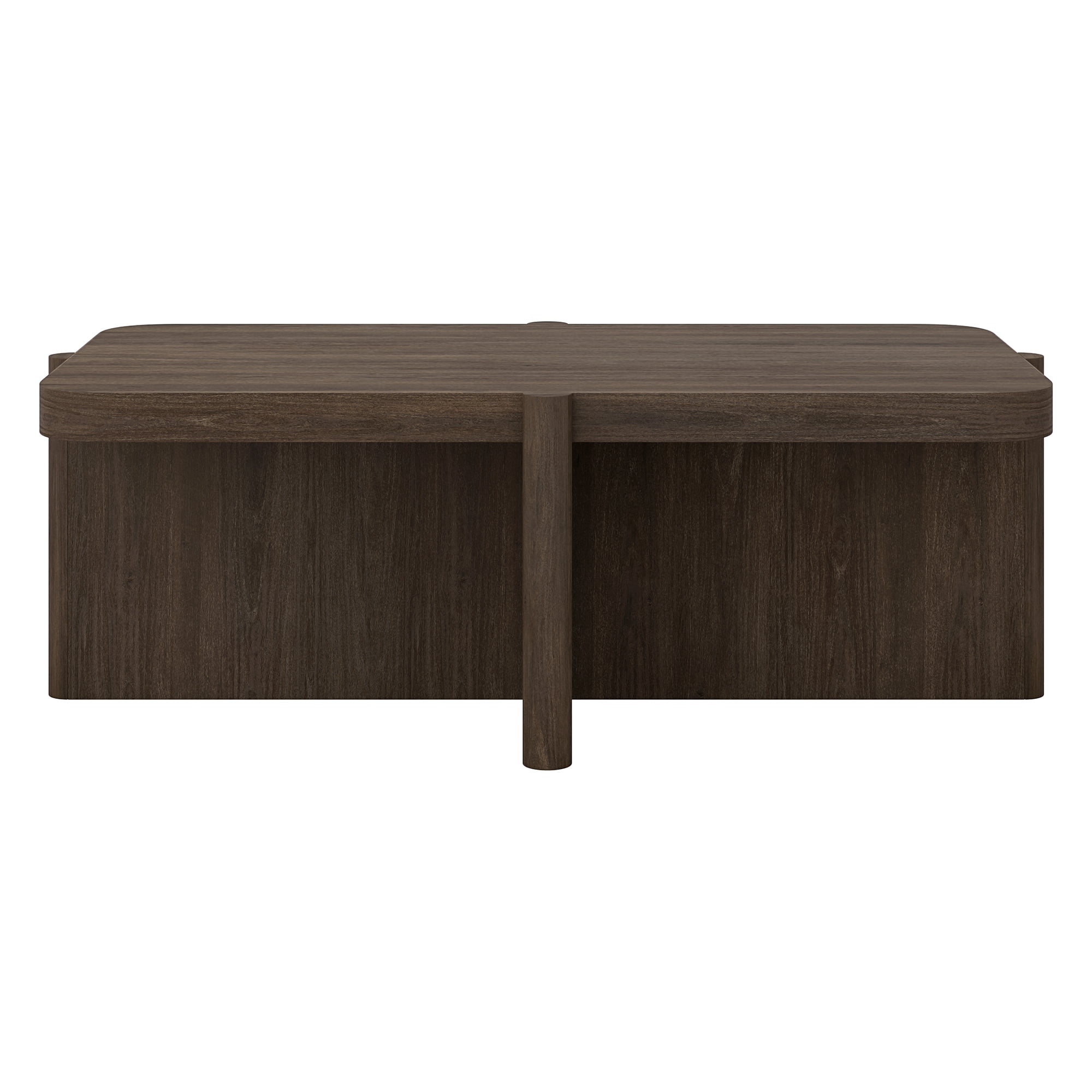 Evelyn&Zoe Modern/Contemporary 45" Wide Brown Oak Coffee Table