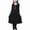 Black, variant on Fesfesfes Muslim Long Dress Solid Color Big Girls Long Sleeve Dress Crewneck Comfy Dress Spring Sale
