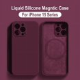 thumbnail image 2 of Liquid Silicone Magnetic Cases For iPhone 15 11 14 13 12 Pro Max Plus For Magsafe Wireless Charging Soft Cover Phone Accessories, 2 of 5