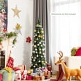 thumbnail image 2 of Costway 5ft Unlit Snowy PVC Artificial Slim Christmas Pencil Tree w/ Pine Cones, 2 of 9