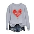 thumbnail image 2 of PNTUTB Fashion Women's Valentine's Day Pattern Print Oversized Crew Neck Long Sleeve Hoodless Pullover Sweatshirts, 2 of 6