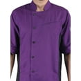 thumbnail image 4 of Unisex Asymmetrical Violet Color Chef Coat Jacket with Side mesh for All kind of Chefs M Size, 4 of 4