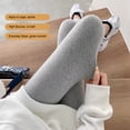 thumbnail image 3 of Mallas de longitud completa para mujer, forro de felpa grueso cálido para niñas, trabajo, oficina, escuela, deportes, moda, pantalones Prendas para la parte inferior del cuerpo Gris Claro M Sonducket AP012529-02, 3 of 6
