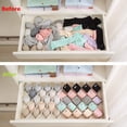 thumbnail image 4 of White Drawer Organizer,Sock Organizer,Makeup Drawer Organizer,Underwear Drawer Organizer,8pcs DIY Plastic Honeycomb Drawer Dividers Organizer for Belt,Ties,Scarf(White), 4 of 7