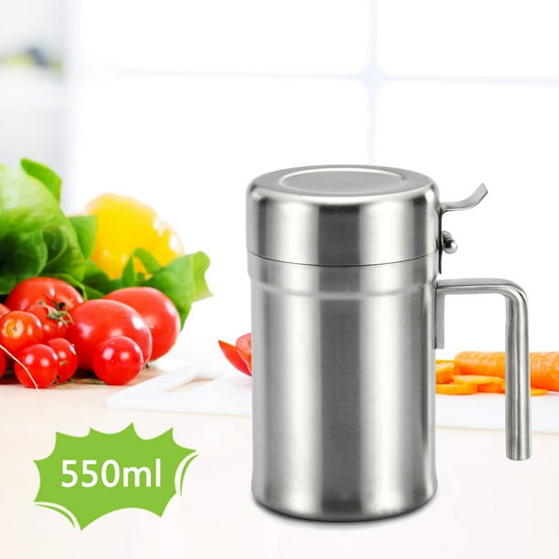 Stainless Steel Oil Dispenser Olive Can Edible Dispensing Bottle Leak Proof Container For Kitchen Cooking Restaurant Bbq Com Stainless Steel Oil Dispenser Olive, Cooking Oil Storage Jars