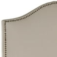 thumbnail image 3 of SAFAVIEH Connie Classic Upholstered Headboard with Nail Heads, Twin, Taupe, 3 of 5