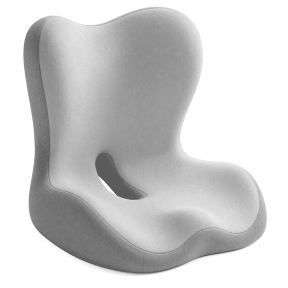 Gray L-Shaped Ergonomic Non-Slip Memory Foam Seat Cushion with Back Support – 2026 New Pressure-Relieving Car Seat Cushion for Office Chair, Desk, Driving – Breathable, Machine Washable Cover