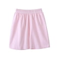 thumbnail image 4 of Landzoo Kids Girls Shorts Solid Color Elastic Waist Sweet Summer Comfortable Girls Active Shorts Size 15-16 Years Pink, 4 of 5