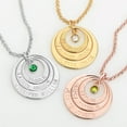 thumbnail image 3 of Personalized Planet Women's Engraved Nesting Circles with Birthstone Necklace, 3 of 4