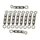 thumbnail image 1 of Paquete de 10 anzuelos giratorios triples para pesca, con anzuelo de anilla sólida y conector de línea. 04, 1 of 8