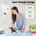 thumbnail image 5 of 1200W Steam Iron, Steam Or Dry Ironing, 5 Temperature Gears, Clothes Iron with 0.79Gal Water Tank and Scald-Prevention Plate, Professional Clothing Iron for Home, Clothing Store, Hotel, 5 of 9