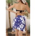 thumbnail image 2 of HAPPY BAY Women's Beachwear Summer Beach Wrap Bikini Wraps Sarong Coverups Skirt Swim Cover up Swimwear Coverups for Women One Size Royal, Hibiscus, 2 of 5